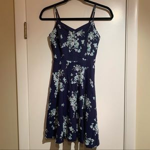 Old Navy Blue Flowered Sun Dress